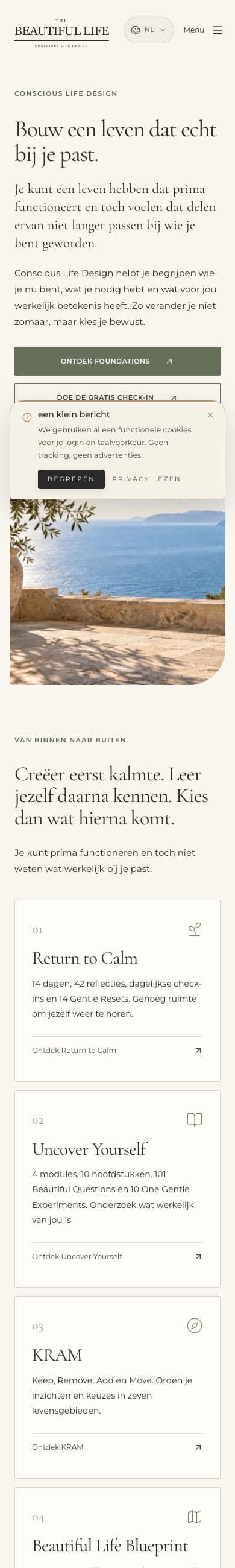 The Beautiful Life auf einem Handy