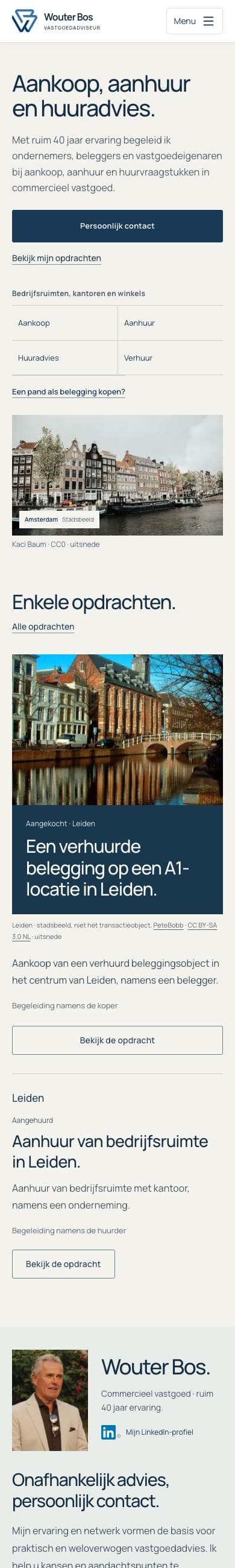 Wouter Bos Vastgoed auf einem Handy