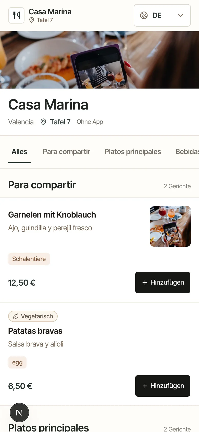 Mobile Karte auf Deutsch
