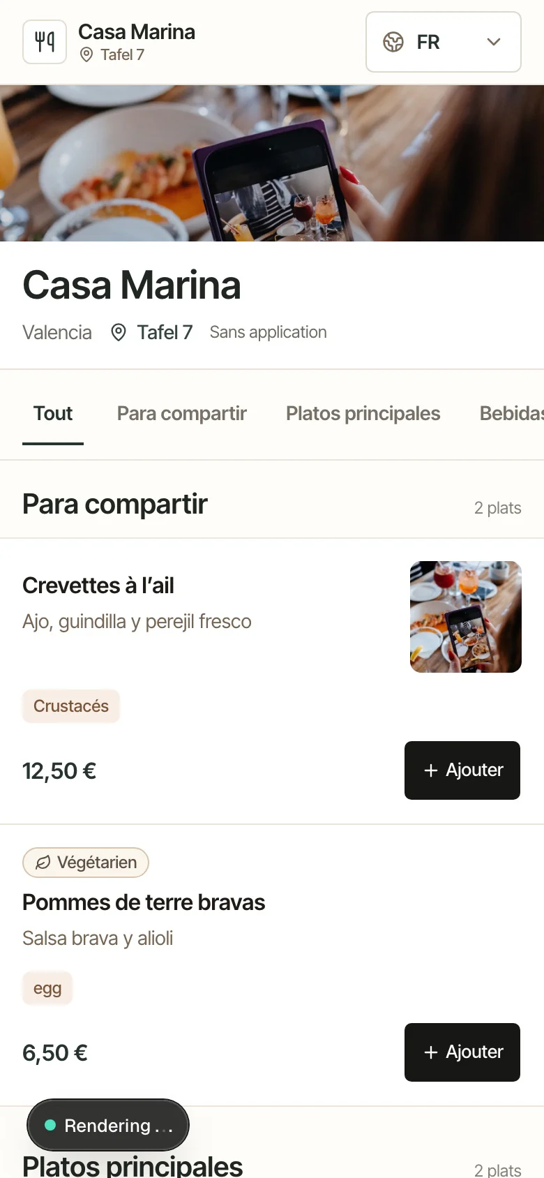 Carte mobile en français
